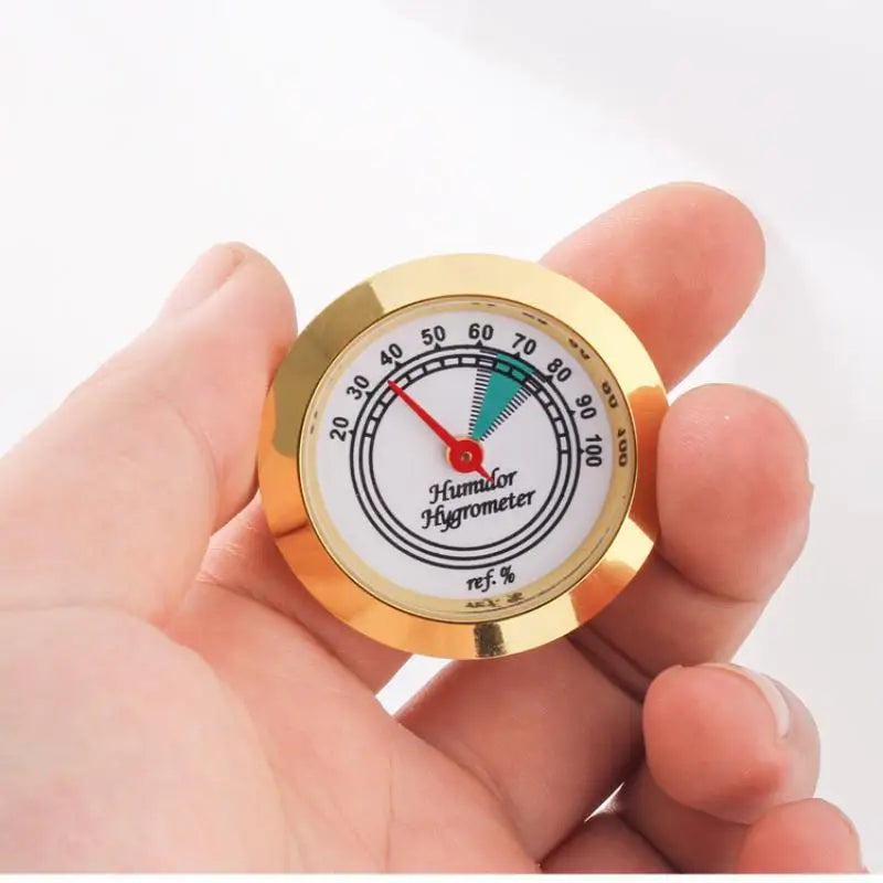 Brass Analog Hygrometer 43mm | Cigar Humidor Humidity Gauge
