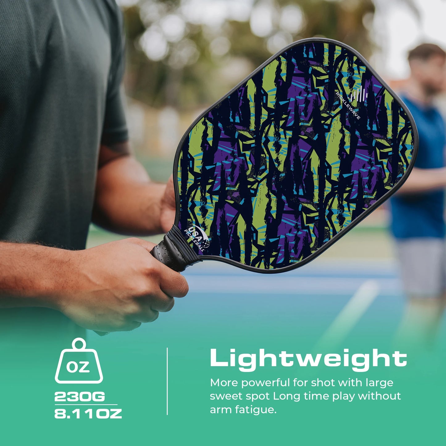 Tiger Zebra USAPA Pickleball Paddle | Fiberglass High Spin