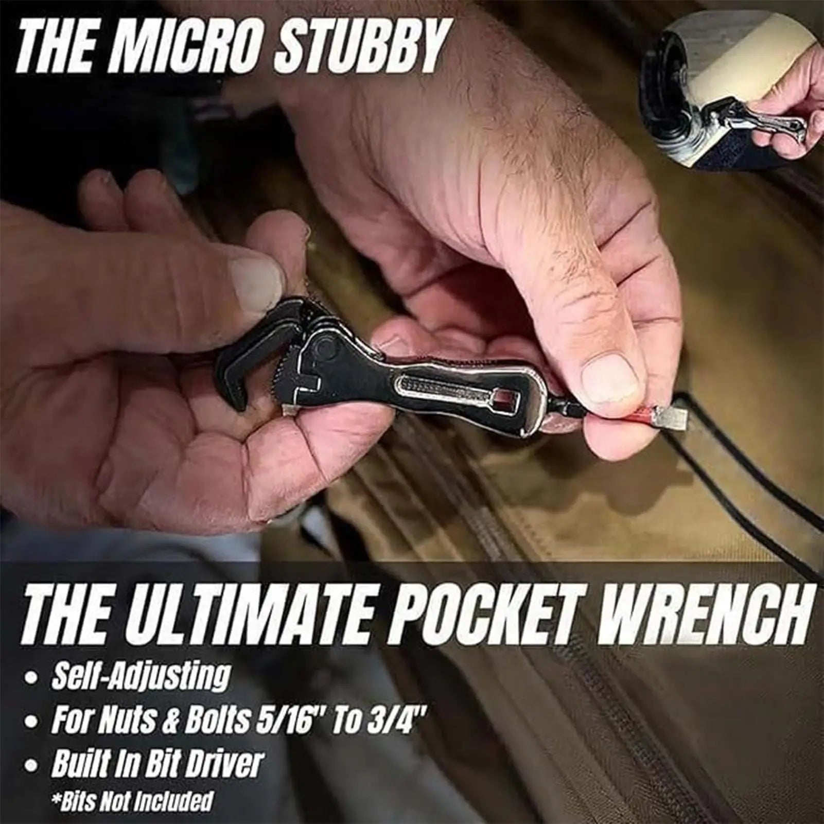 Stubby Adjustable Wrench Non-Slip Short Handle Tool Small Adjustable Wrench For Mechanic Plumbing Home Maintenance Mechanical Peaceful Pleasures Health and Wellness