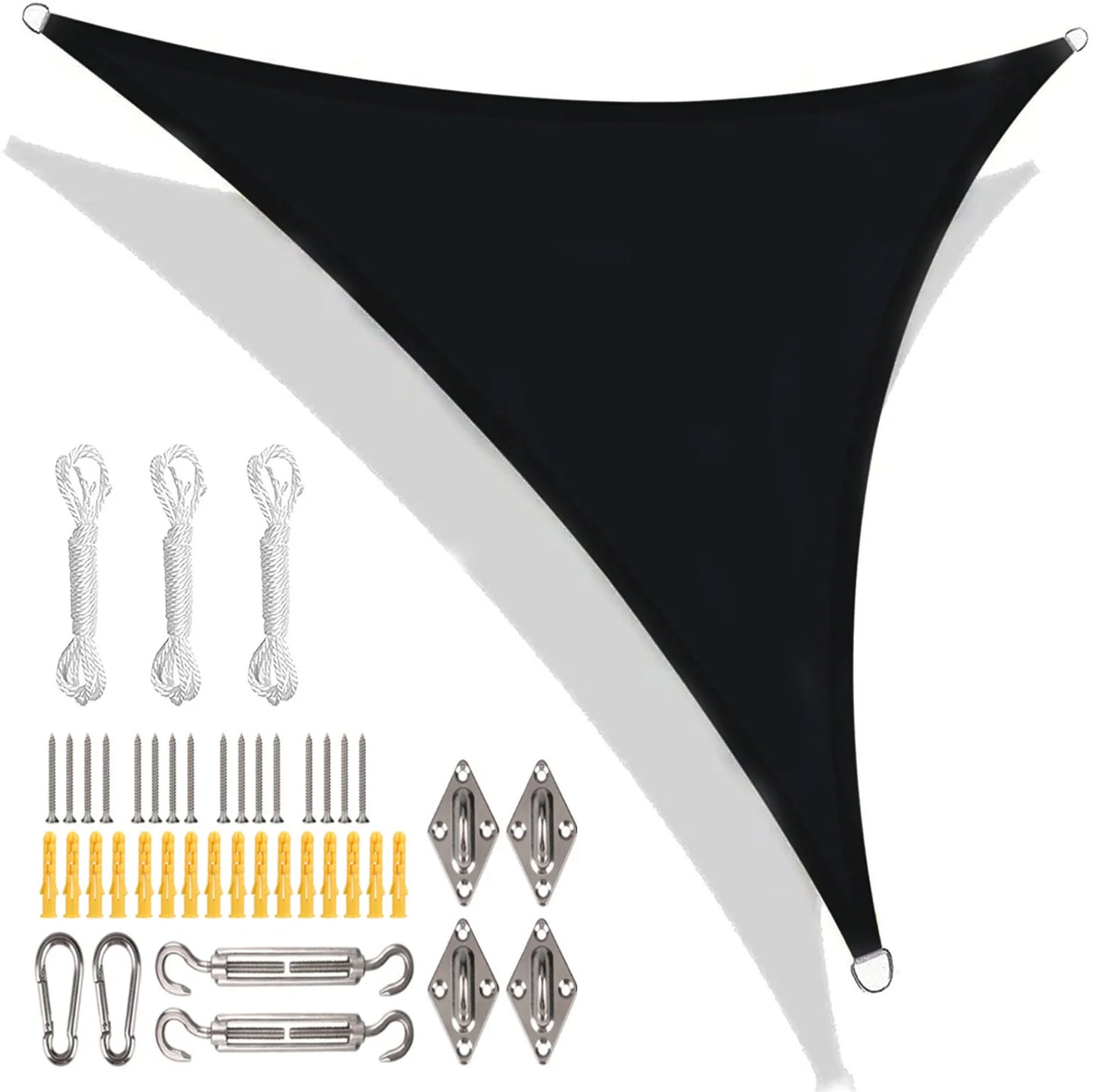 Triangle Shade Sail UPF50+ 98% UV Block Water-Resistant Canopy