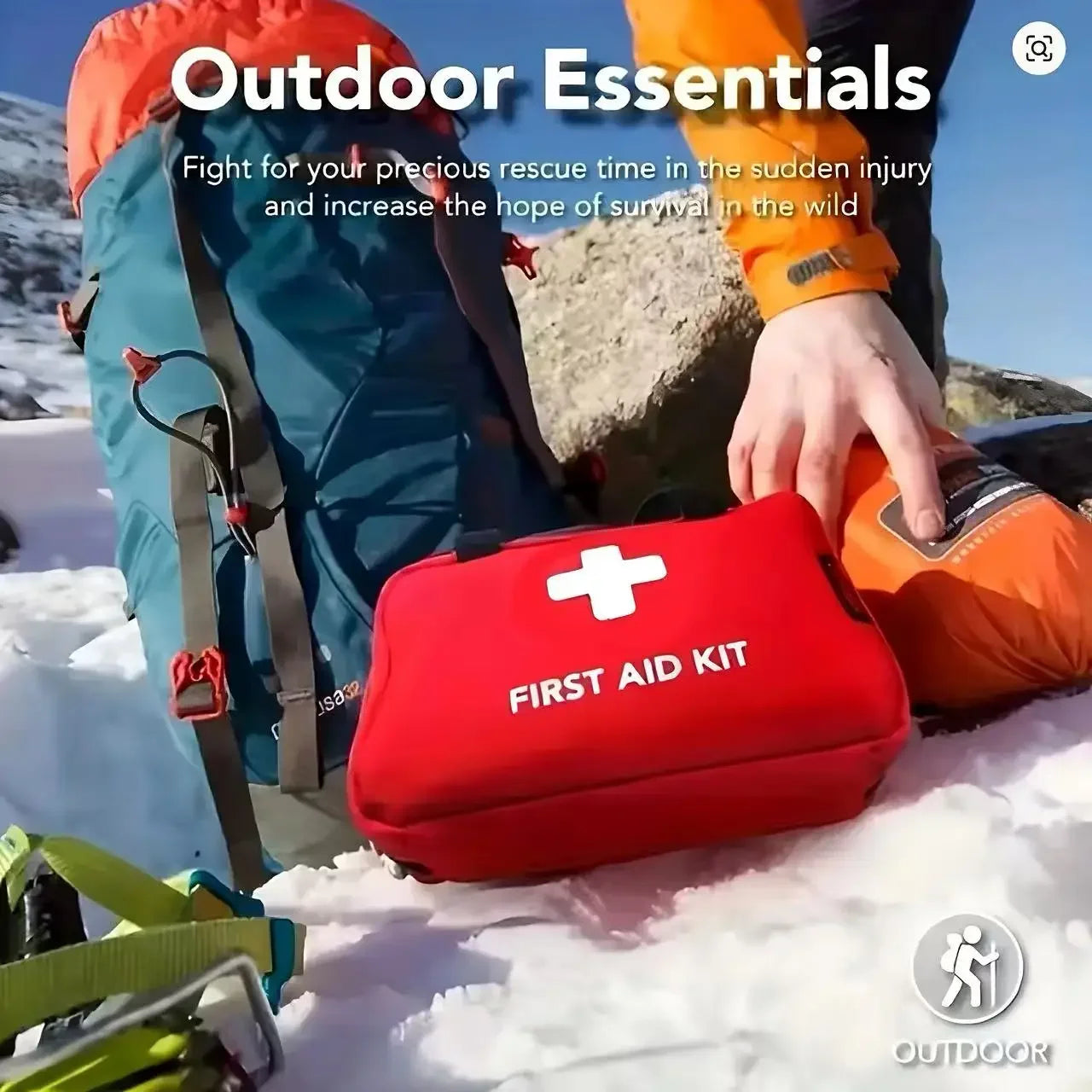 Portable Outdoor First Aid Bag Oxford Cloth Medical Emergency Kit Travel Handheld Medicine Storage Organizer Bagfor Home Camping Peaceful Pleasures Health and Wellness