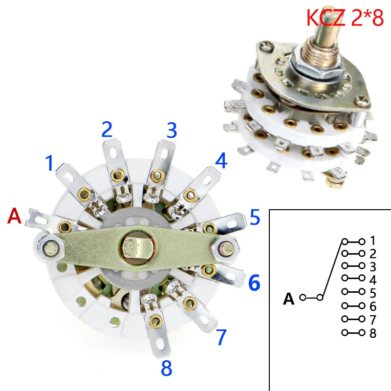 Rotary Switch Selector with Cap | 2 Pole & 4 Pole Multi-Position