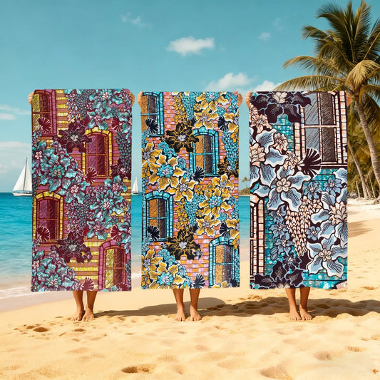 Large Quick-Dry Microfiber Beach Towel | Travel Gym Camping Microfiber Beach Towel Peaceful Pleasures Health and Wellness