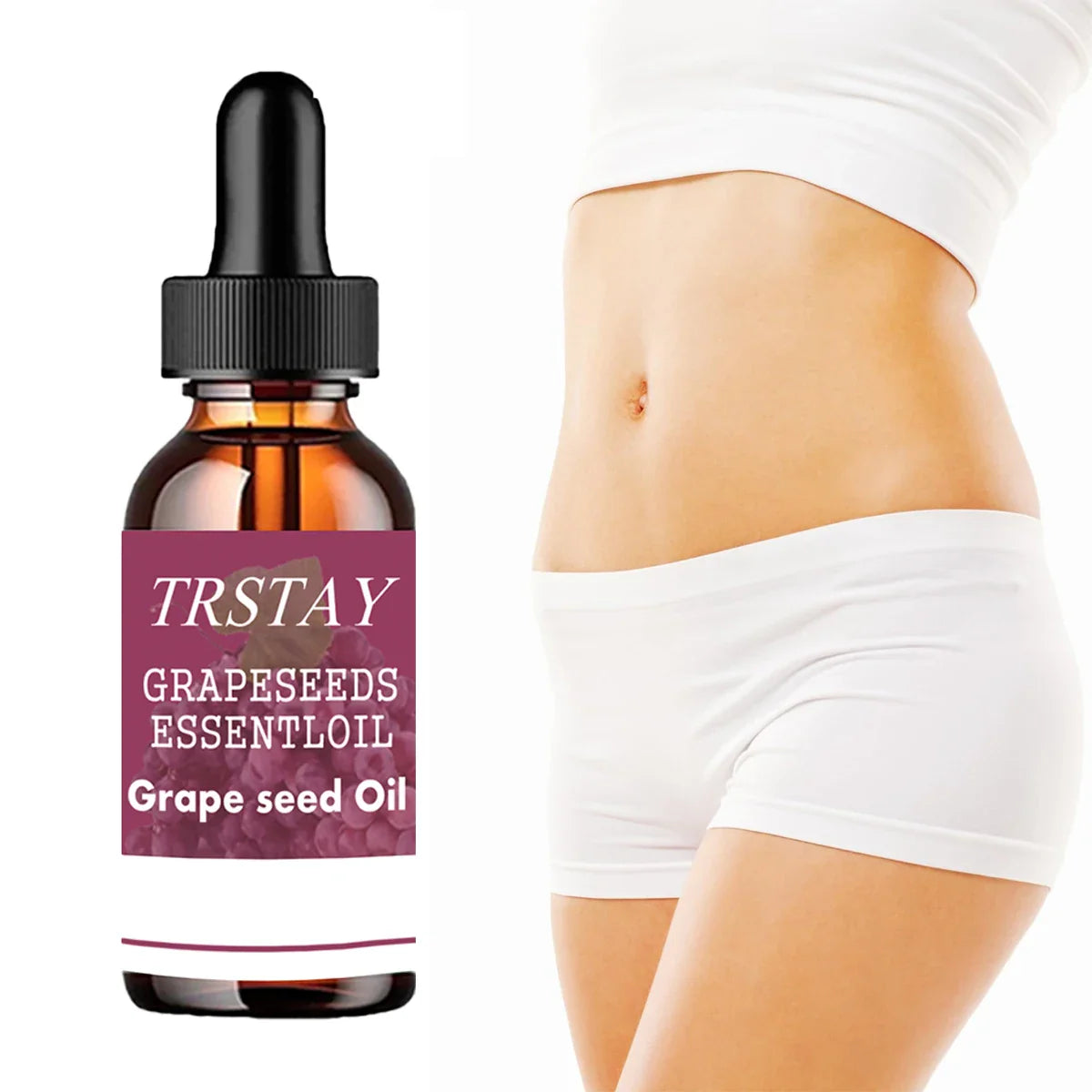 TRSTAY Grape Seed Essential Oil Face & Body Massage Serum