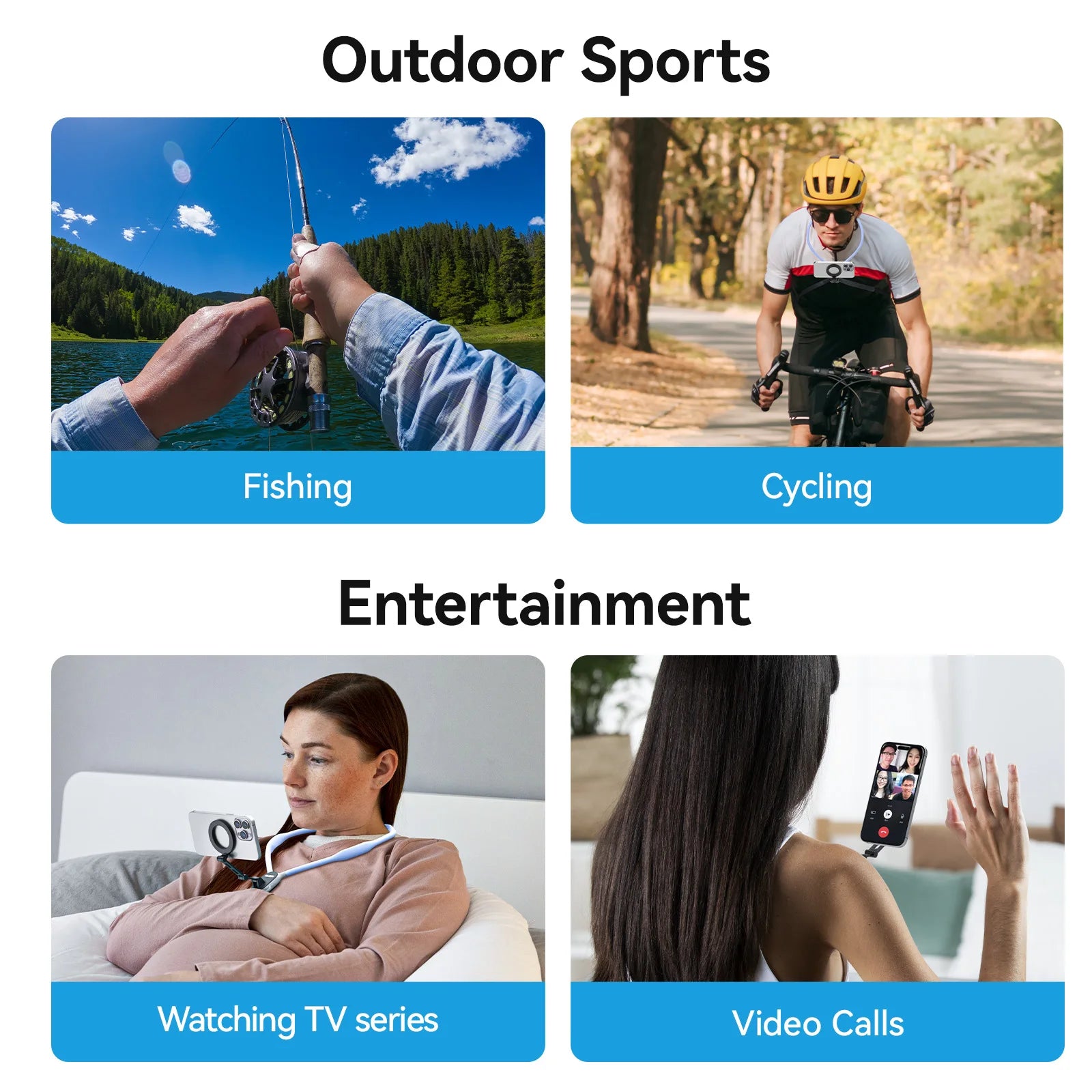 TELESIN Silicone Magnetic Neck Mount Quick Release Hold for Iphone 11 12 13 14 15 for HUAWEI XIAOMI Sumsung Phone Accessories Peaceful Pleasures Health and Wellness