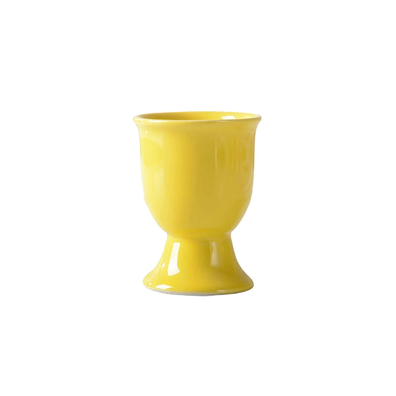 Ceramic Egg Cup Holder Candy Color – Breakfast Serving Cup