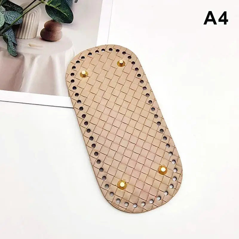 PU Leather Bag Base 22x10cm | DIY Crochet Purse Bottom