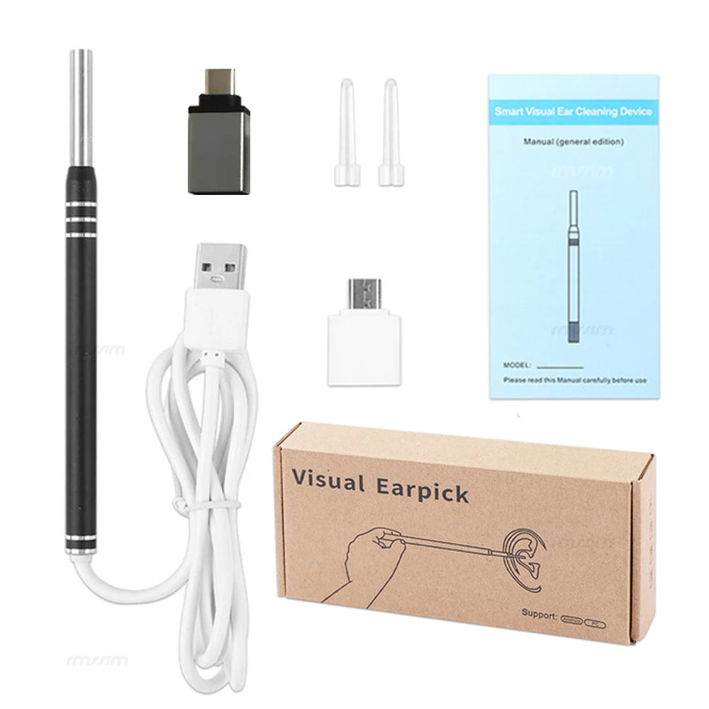 Smart Visual Medico Otoscopio Ear Cleaner Ear Endoscope Earpick Camera Ear Wax Remover Tool Ear Picker Ear Stick beleza e saude Peaceful Pleasures Health and Wellness A