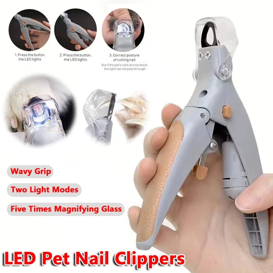 Professional Pet Nail Clipper Scissors with LED Light for Cats and Dogs Nail Cutter Tool Toe Claw Clippers Pet Supplies Peaceful Pleasures Health and Wellness