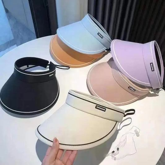 Portable Sun Hat Can Roll Large Eaves All Summer Female Hat Hat Hollowed Cycling Out Sun Shade Beach Sun Protection Women Peaceful Pleasures Health and Wellness