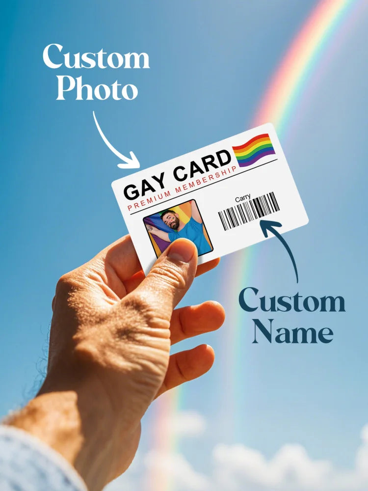 Custom Photo Wallet Card Personalized Name Card LGBTQ Pride Gift Funny Membership Card Novelty ID Card Prank Gift Peaceful Pleasures Health and Wellness Style1 One size