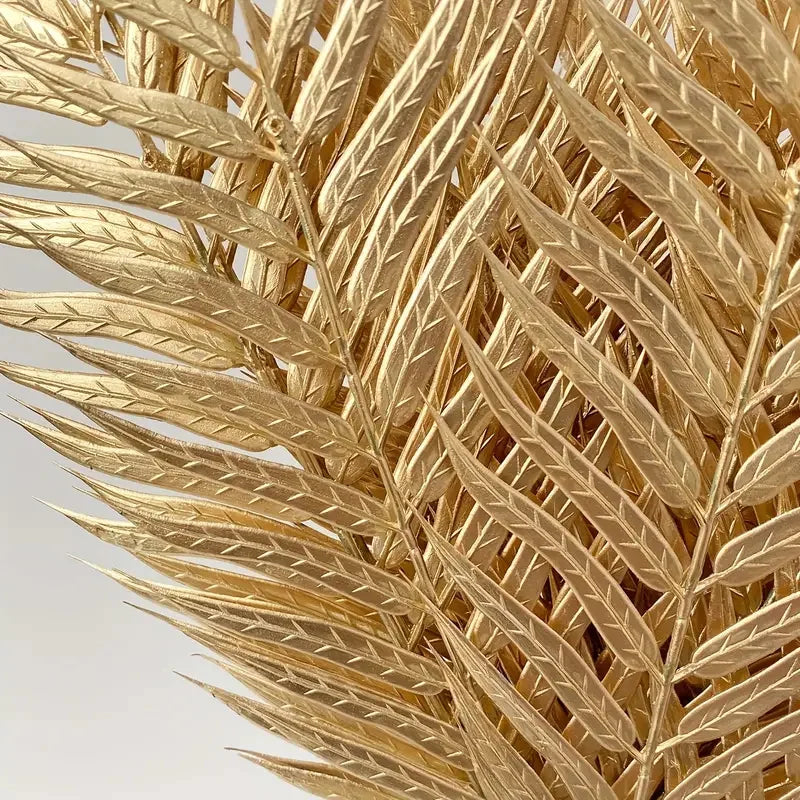 Golden Artificial Palm Leaves – Wedding, Sukkot & Holiday Decor