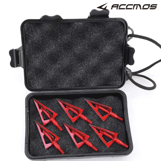 Archery Hunting Arrowheads 100 Grain 3-Blades Broadheads Box Arrow Peaceful Pleasures Health and Wellness 12pcs