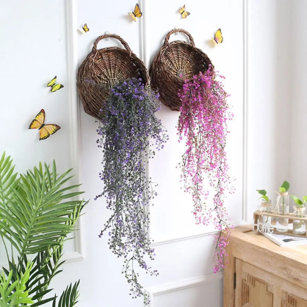 Handmade Wicker Hanging Flower Basket | Wall Planter
