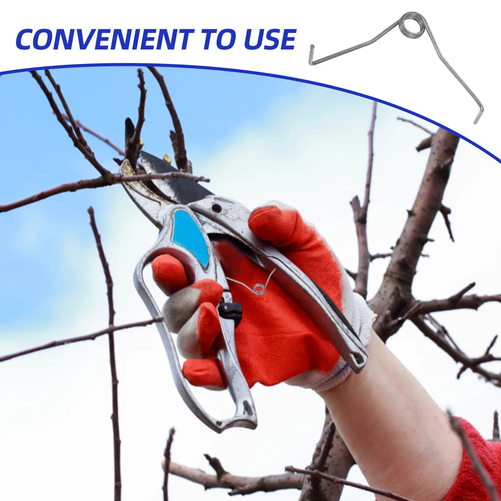 10Pcs V-Shaped Pruning Shears Springs for Garden Tools High-Performance Pruner Replacement Springs Automatic Rebound Garden Peaceful Pleasures Health and Wellness
