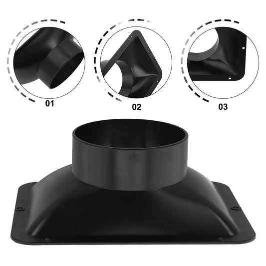 Long Duct Fan Hose Adapter Wall Flange Vent Connector Kitchen Hood Peaceful Pleasures Health and Wellness