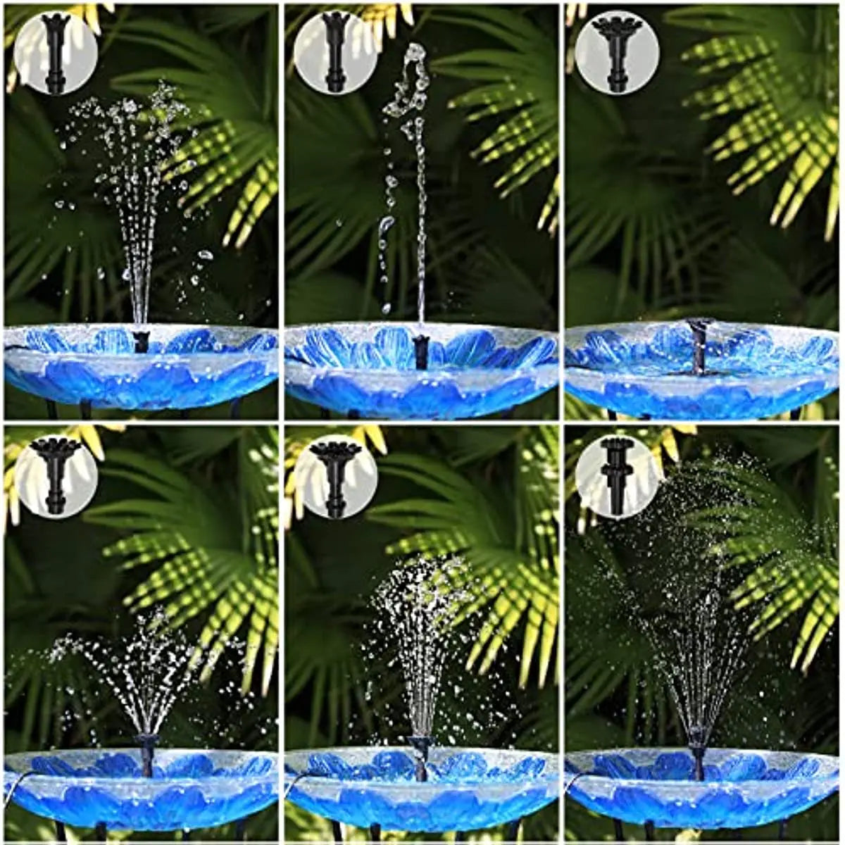 AISITIN 3.5W Solar Fountain Pump – 16 Nozzles for Bird Bath