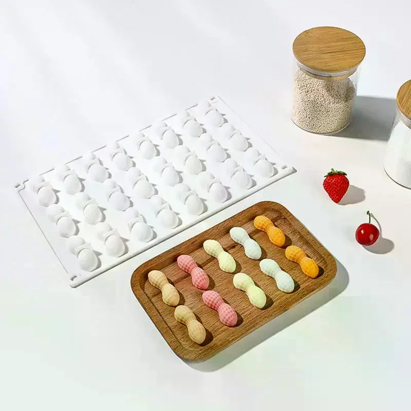 24-Cavity Peanut Silicone Mold for Chocolate, Mousse & Candles