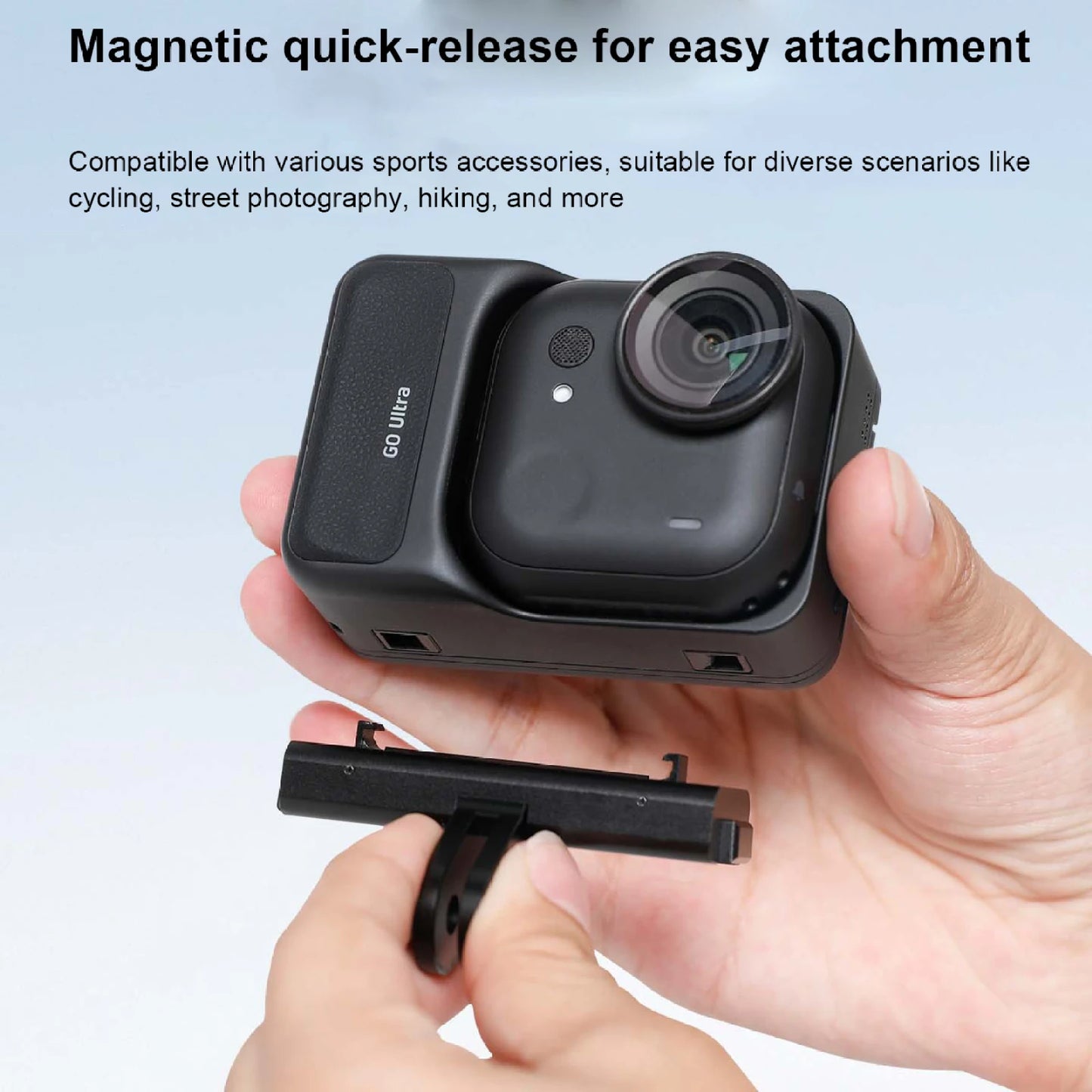 Camera Magnetic Quick Release Adapter Mount For Insta360 Go Ultra Camera Aluminum Alloy And Soft Silicone Camera Stand Adapter Peaceful Pleasures Health and Wellness
