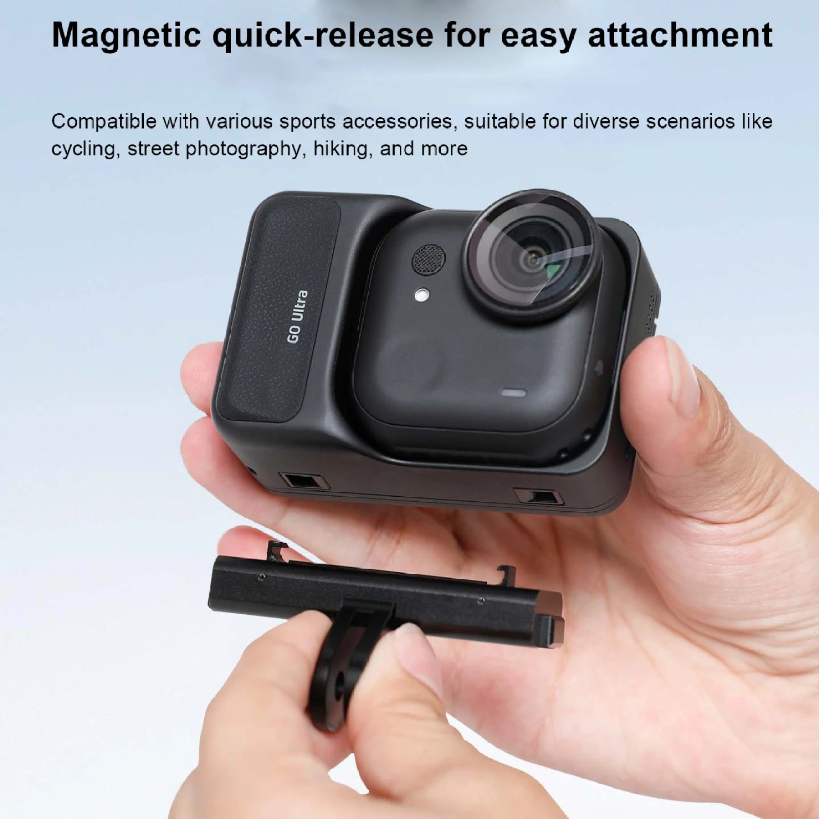 Camera Magnetic Quick Release Adapter Mount For Insta360 Go Ultra Camera Aluminum Alloy And Soft Silicone Camera Stand Adapter Peaceful Pleasures Health and Wellness