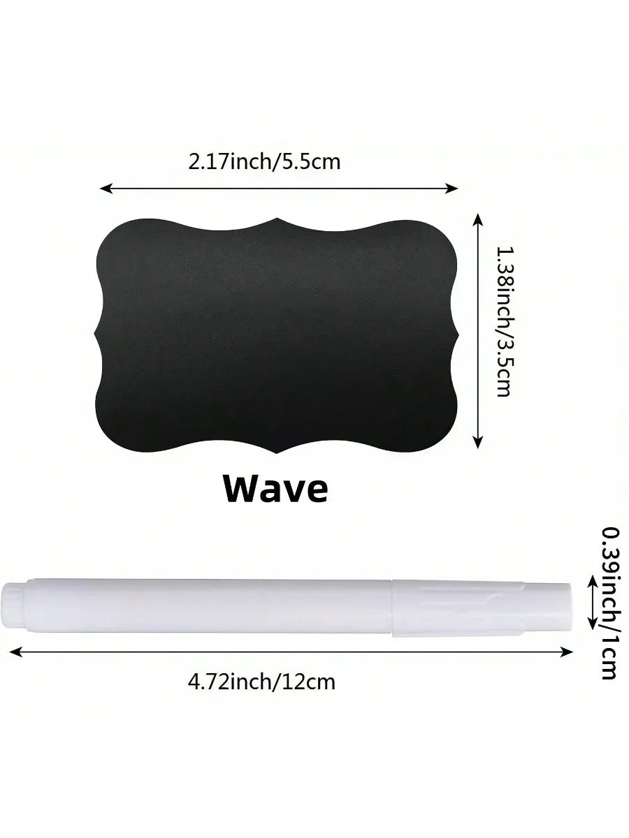 Black Waterproof Reusable Chalkboard Label Stickers for Jars