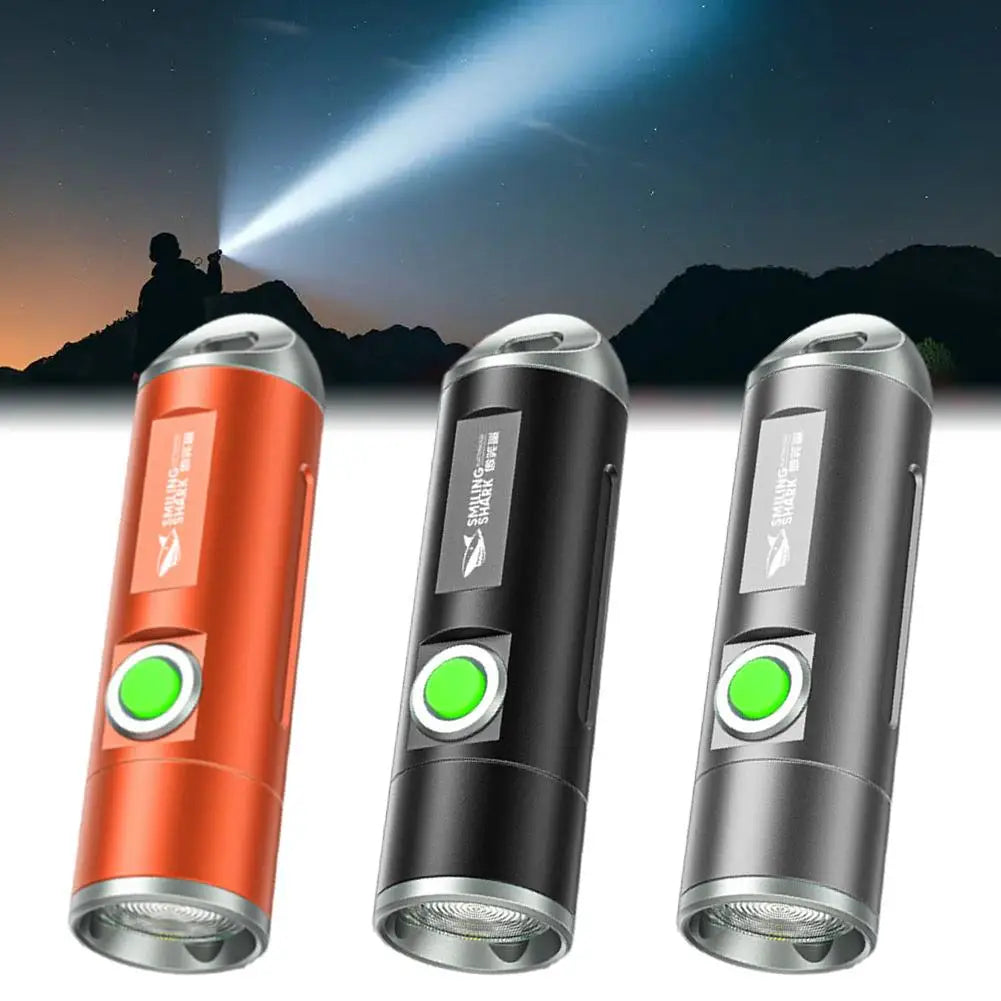 Mini Tactical LED Flashlight | 5 Modes USB Rechargeable Keychain