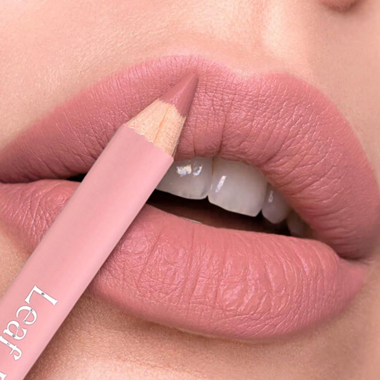 12-Color Matte Waterproof Lip Liner Pencil Set – Nude & Pink