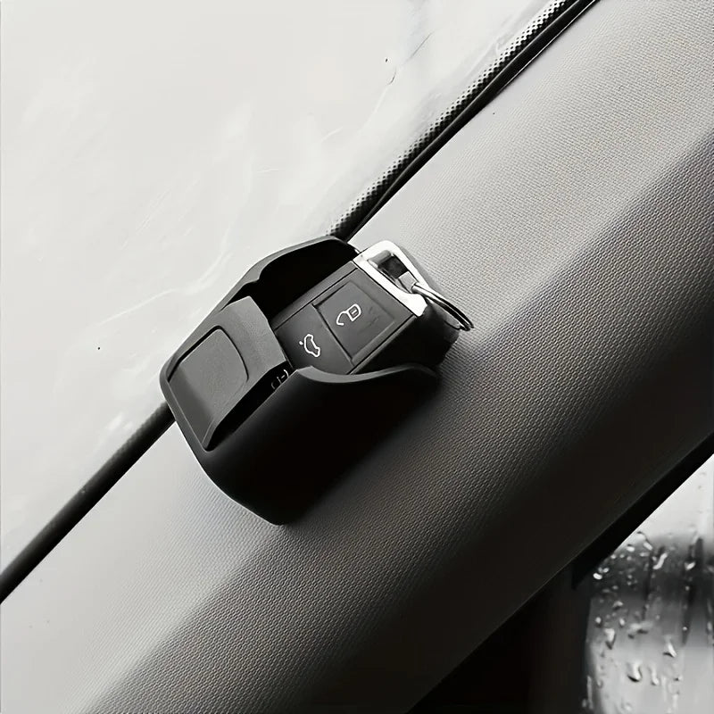 Multifunctional Car Key Storage Box Reusable Back Adhesive Dashboard