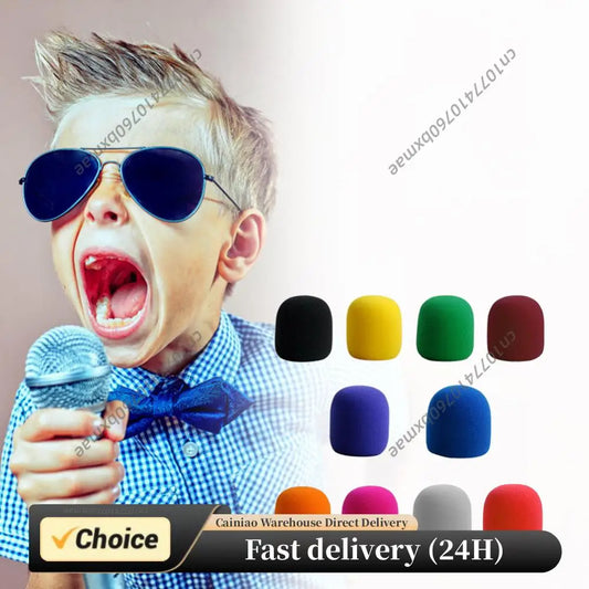10pcs Microphone Foam Mic Sponge Cover Studio Windscreen Protective Grill Shield Peaceful Pleasures Health and Wellness Default Title