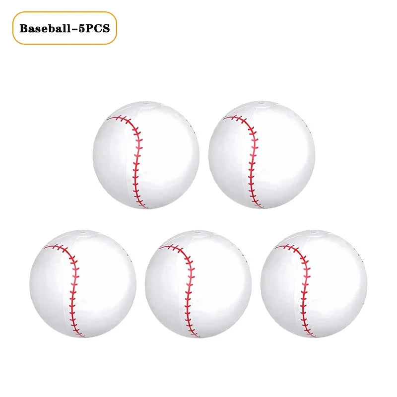 Inflatable Sports Balls Set – Football Basketball Baseball Party