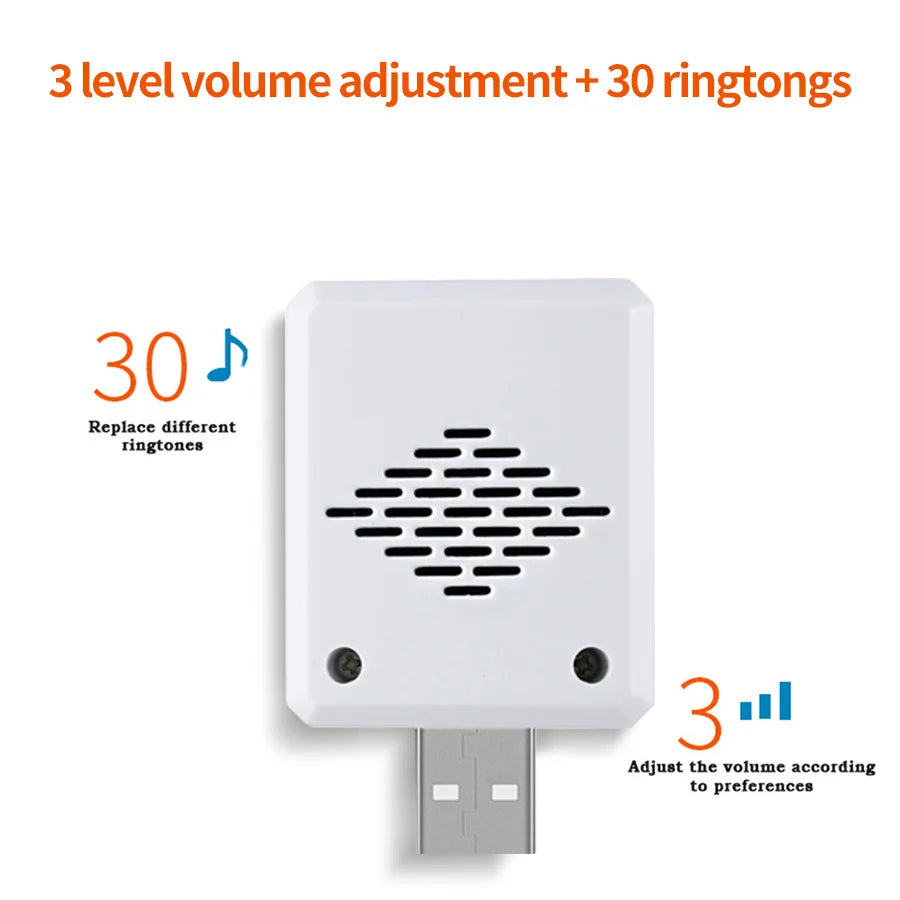 Wireless RF 433MHz Doorbell Home Welcome Bell Calls 150m 30 Songs Smart Door Bell Security Alarm Receiver Button Remote Control Peaceful Pleasures Health and Wellness