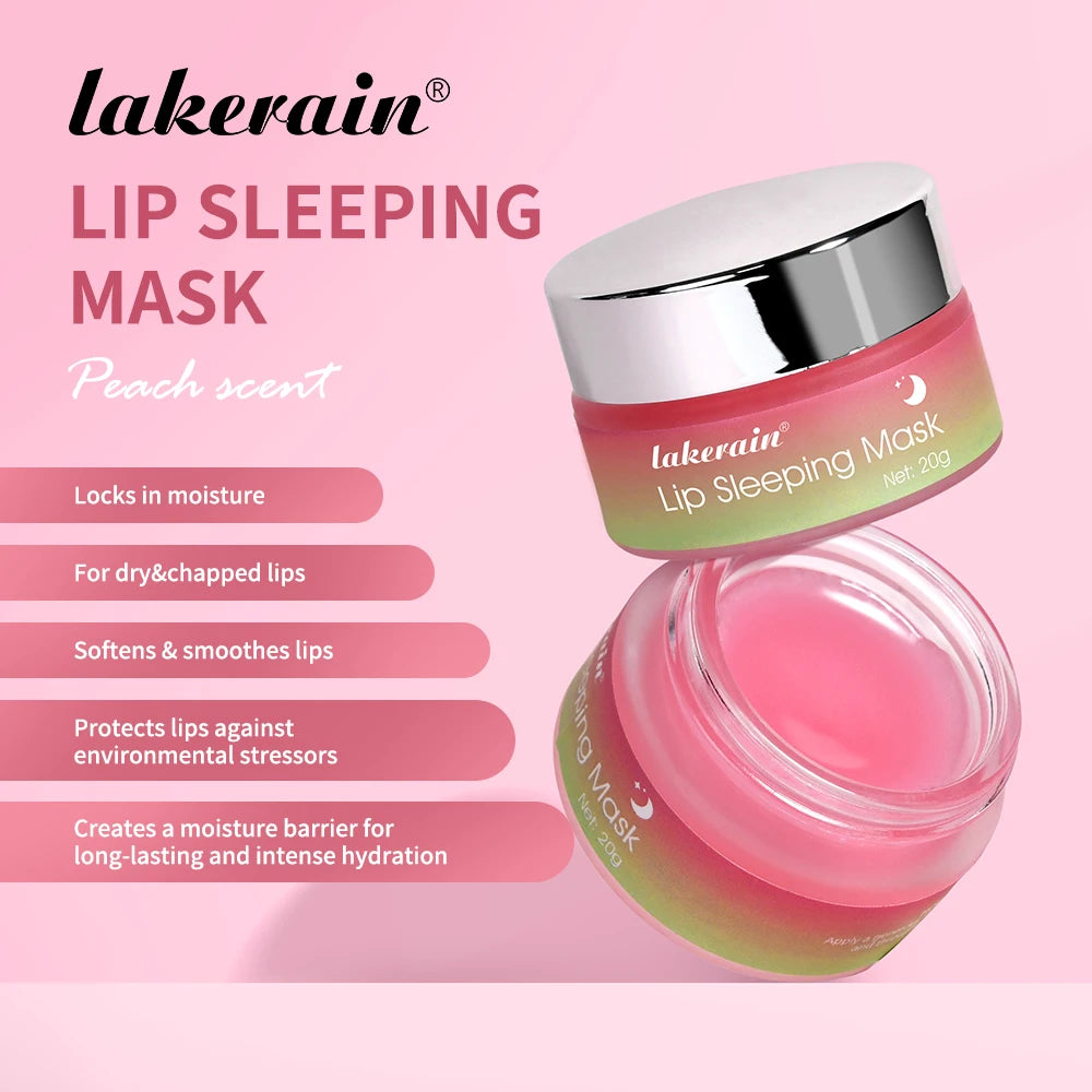 Lip Sleeping Mask Peach Moisturizing And Collagen Enhancing Restores Hydrates And Volumizes Dry And Chapped Lips Care Products Peaceful Pleasures Health and Wellness
