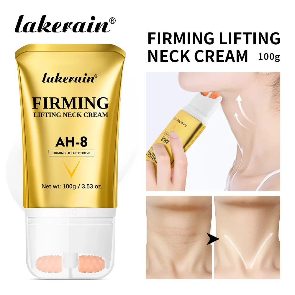 Lakerain AH-8 Firming Neck Cream & Roller – 100g
