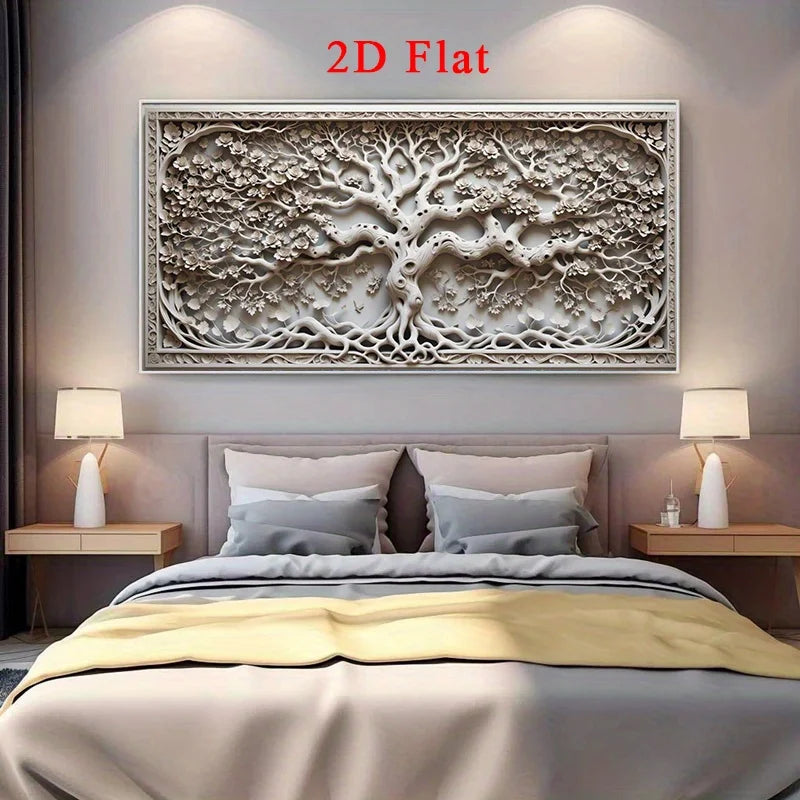 Extra Large Blossoming Tree Canvas Wall Art | Modern Unframed Print Canvas Wall Art Peaceful Pleasures Health and Wellness