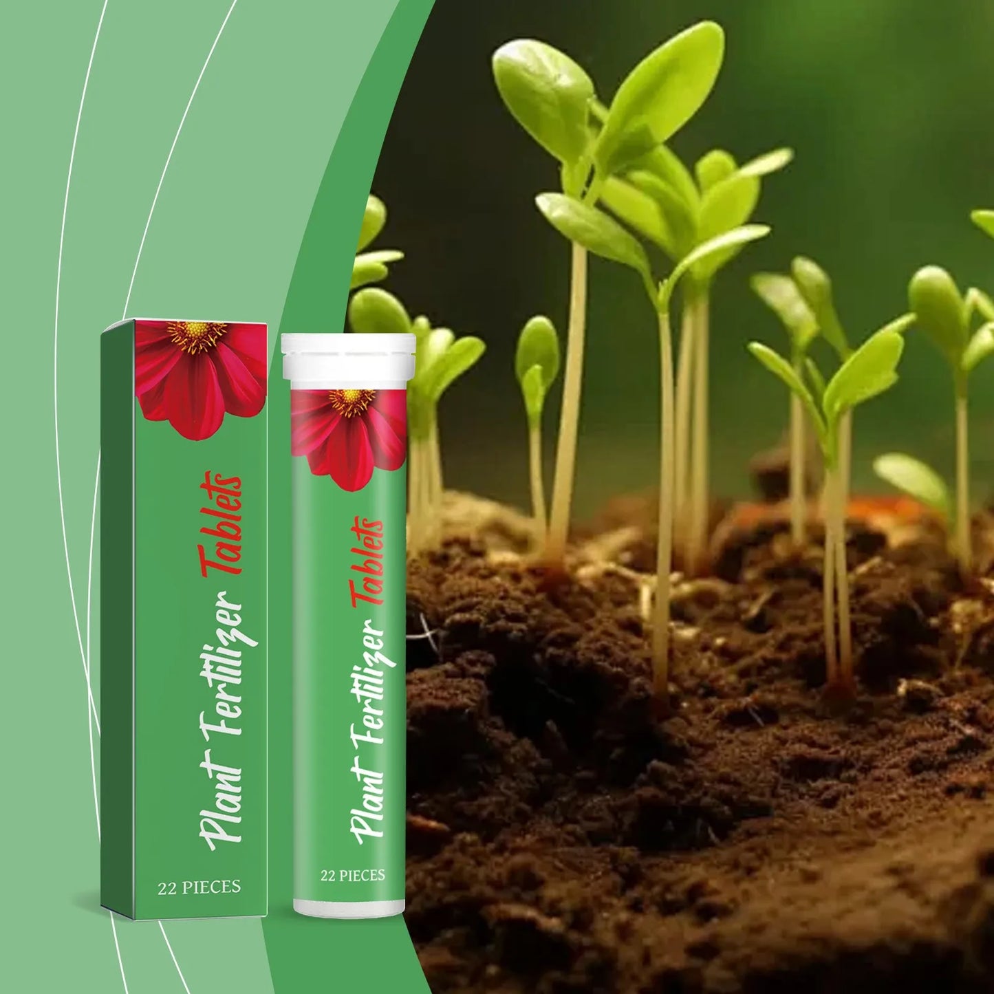 22-Pack Organic Slow-Release Fertilizer Tablets | Plants & Flowers