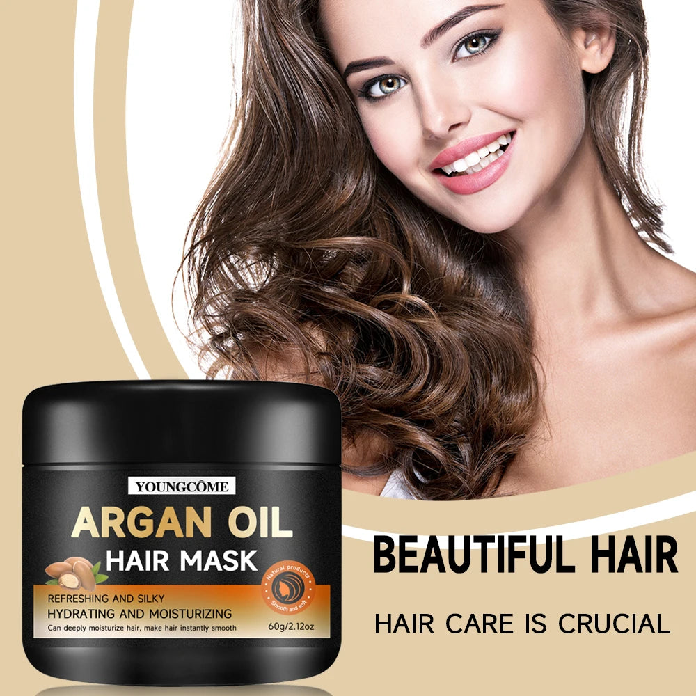 Smooth Conditioning Hair Mask Moroccan Argan Oil Hair Mask,Improves Scalp Health,Suitable for Aromatherapy,Repairs Mask Biotin Peaceful Pleasures Health and Wellness