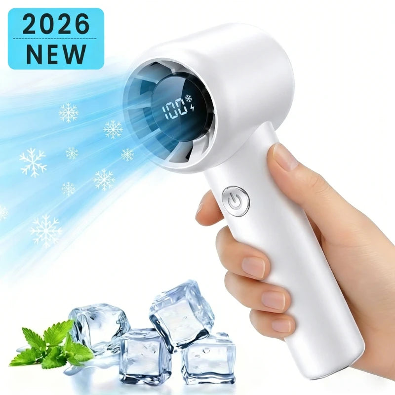 USB Rechargeable Mini Turbo Fan | Brushless Motor & Digital Display
