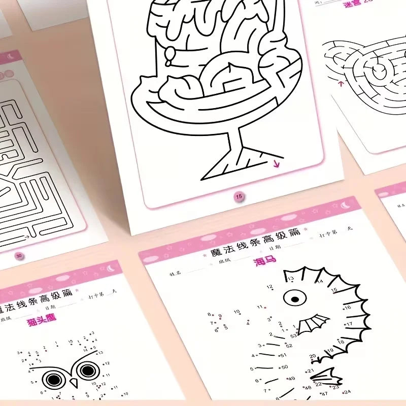 Activity Book Magic Line Maze Workbook Enhancing Focus Coordination