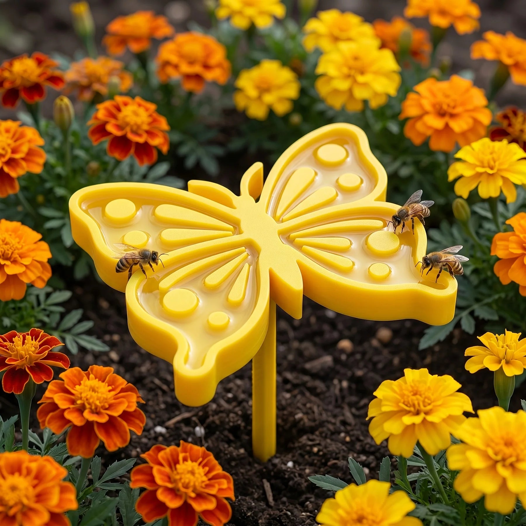 Bee & Butterfly Water Feeder | Garden Stake Drinking Station Garden Pollinator Feeder Peaceful Pleasures Health and Wellness