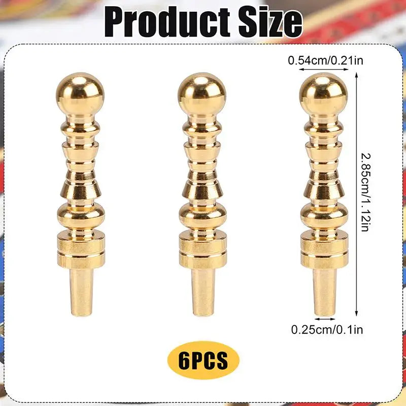 Luxury Metal Cribbage Pegs 6pcs – 1/8 Inch Game Board Pins