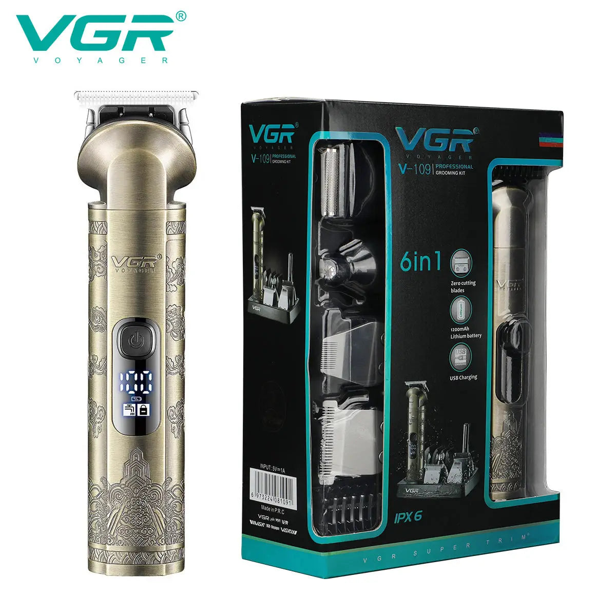 VGR V-109 All-in-One Electric Hair Trimmer & Grooming Kit