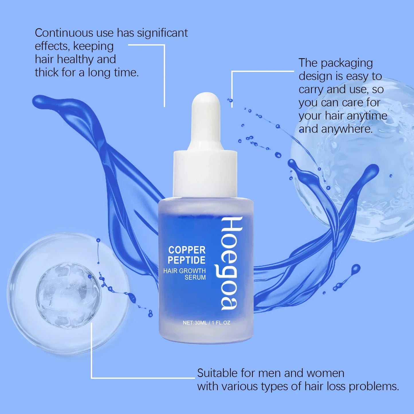 HOEGOA Copper Peptide Hair Serum – Scalp & Strengthener 30ml