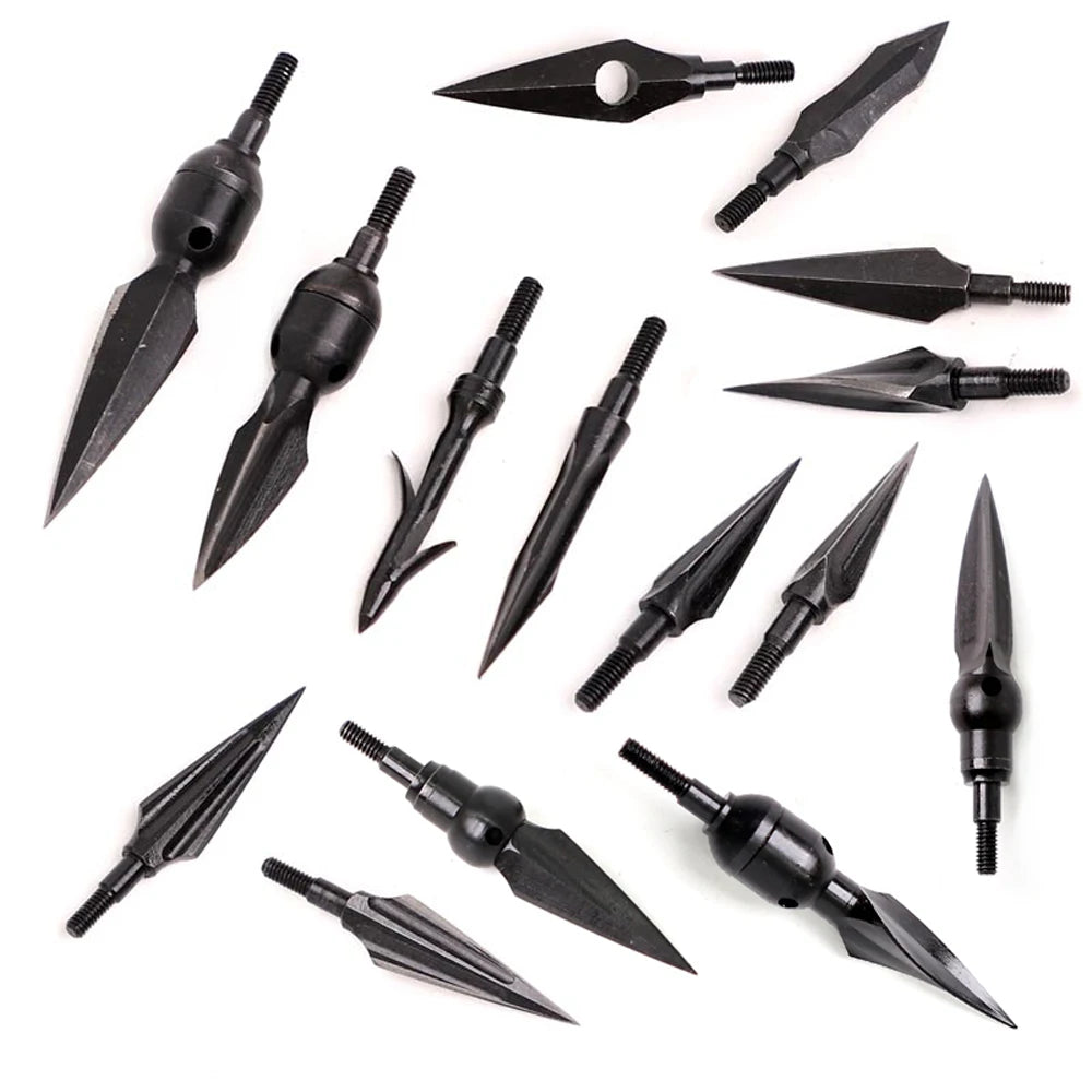 Carbon Steel Arrowheads Archery Broadheads Hunting Arrow Heads Tips