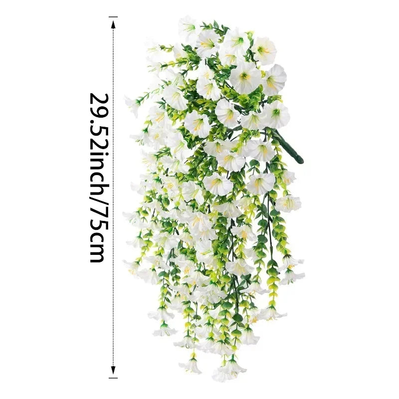 Artificial Morning Glory Hanging Vine | UV Resistant Fake Flowers