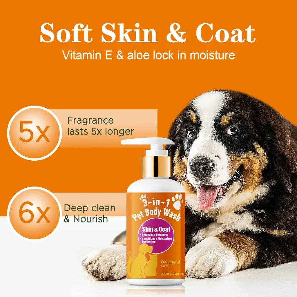 3-in-1 Pet Body Wash – Cleanse, Moisturize & Deodorize