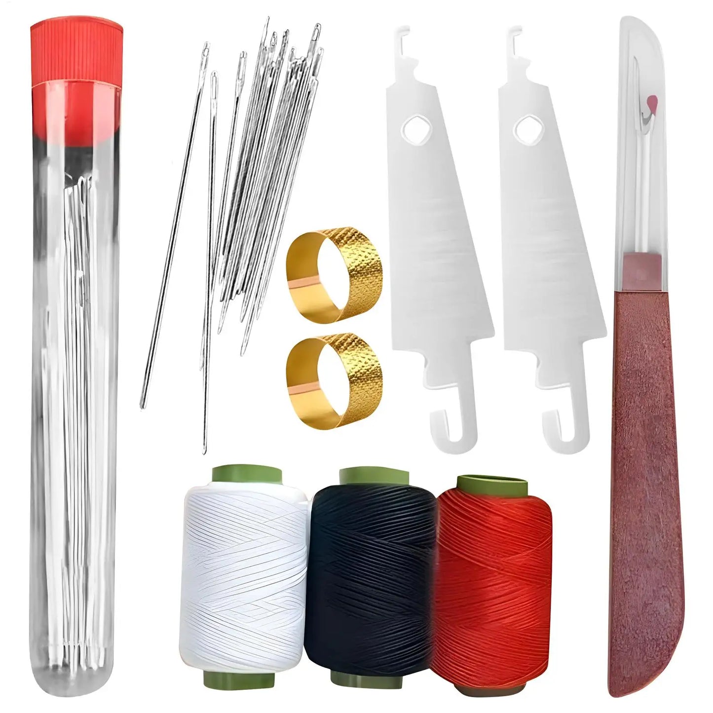 37pcs Sewing Kit Portable Sewing Kit Quilting Tool Set With Threads Needles DIY Embroidery Handwork Sewing Tool Set for Beginner Peaceful Pleasures Health and Wellness