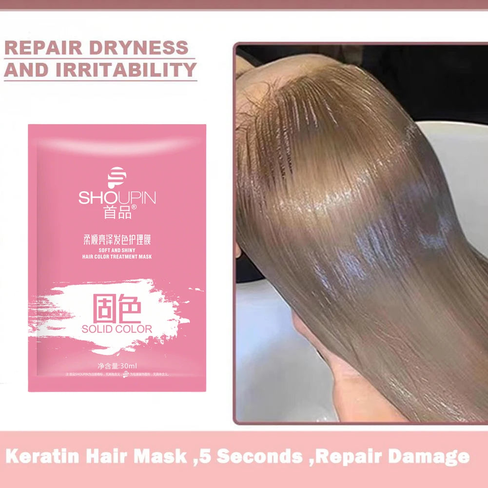 Keratin Hair Mask – Fast-Acting Repair Treatment for Damaged, Frizzy & Dry Hair | Straightening & Shine 30ml/500ml Peaceful Pleasures Health and Wellness
