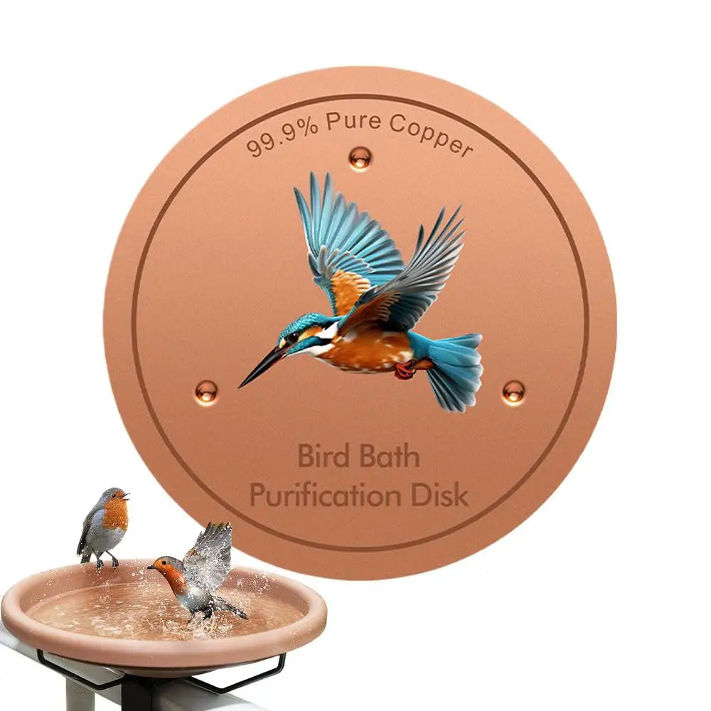 Copper Disc for Bird Bath – 10cm Water Purification Disk