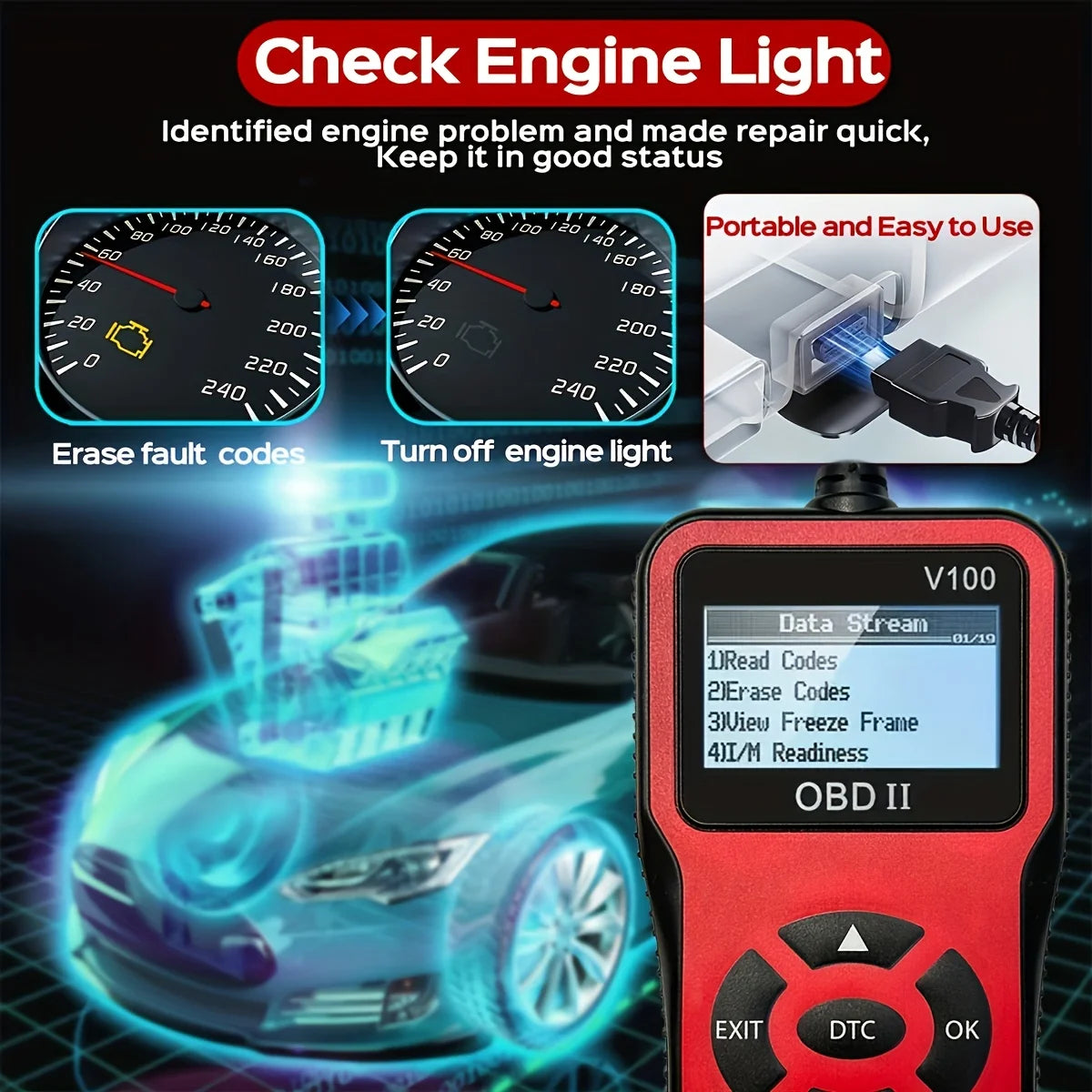 V100 OBD2 Diagnostic Tool – Real-Time Data & Battery Monitor Peaceful Pleasures Health and Wellness
