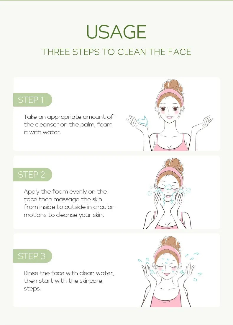 Vitamin C Facial Cleanser Skin Deep Cleansing Moisturizing Blackhead Removal skincare Face Wash Foam Face Cleanser Skin Care Peaceful Pleasures Health and Wellness